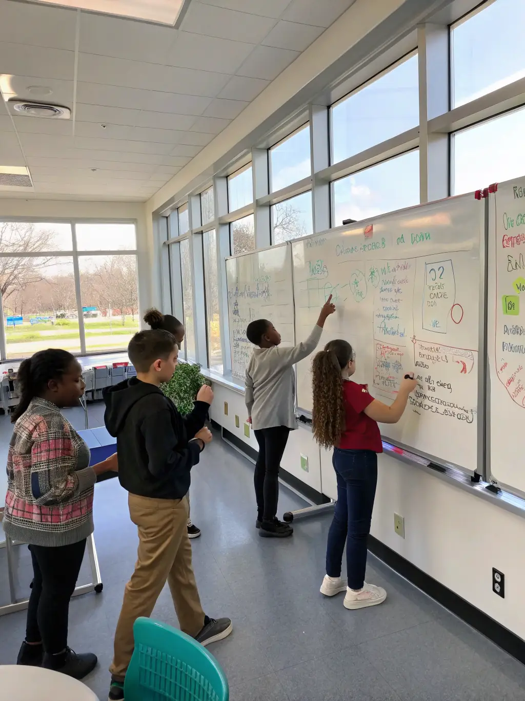 Pangani Girls' School students participating in a mathematics competition, solving complex problems on a whiteboard, highlighting academic rigor.